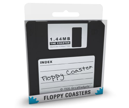 GreatGadgets 1889-1 Untersetzer "1.44 MB Floppy Diskette" (4x Schwarz) - 4