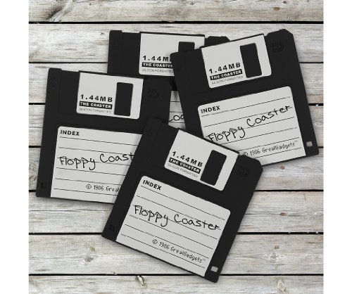 GreatGadgets 1889-1 Untersetzer "1.44 MB Floppy Diskette" (4x Schwarz) - 8
