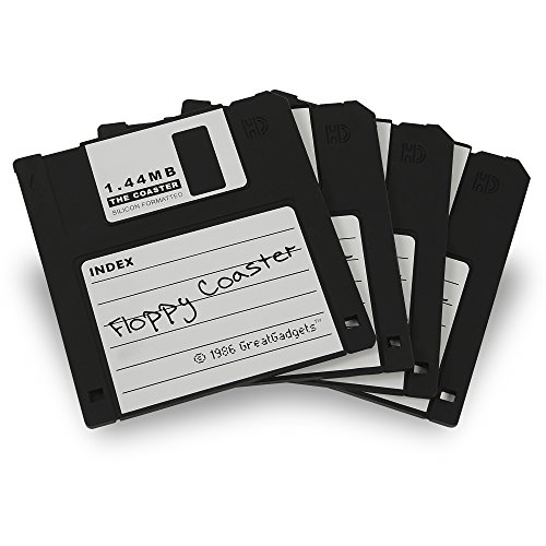 GreatGadgets 1889-1 Untersetzer "1.44 MB Floppy Diskette" (4x Schwarz) - 1