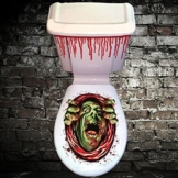 Halloween Deko Toilette Sticker Gruselig Effekt -