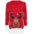 DAMEN STRICK WEIHNACHTEN RUDOLF RENTIER PULLOVER - Rot Rentier 2, Small/Medium -