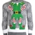 Herren Damen Unisex Christmas Reindeer Gingerbread Man Neuheit Strick Jumers (Mens XL (Ladies 48-50), Elf Grau) -