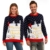 LOOKS FUNNY Premium Lustig Weihnachtspullover Weihnachtspulli Strickpullover Unisex Damen Herren mit Rentier Schneefall Weihnachtsmann - L - 
